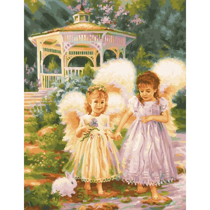 Картина по номерам на холсте 40*50 см Raduga "Маленькие ангелы ...
