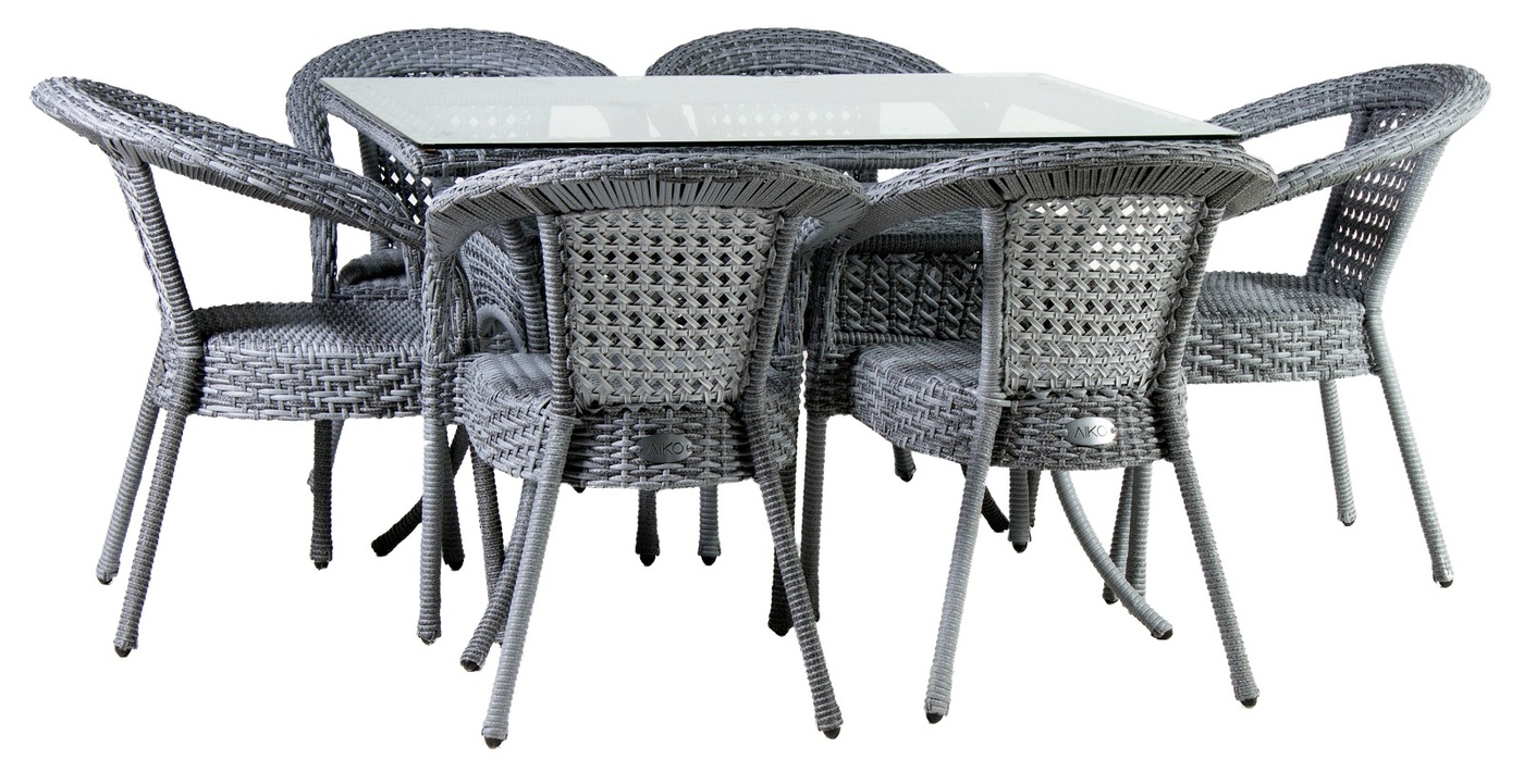 Комплект садовой мебели: стол, стулья; Aiko Deko 6