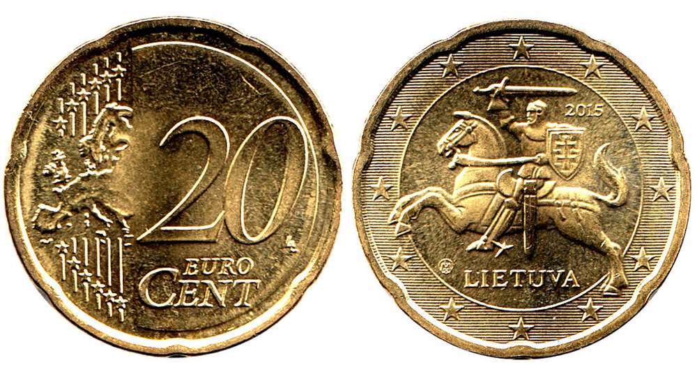 Евро монеты литвы