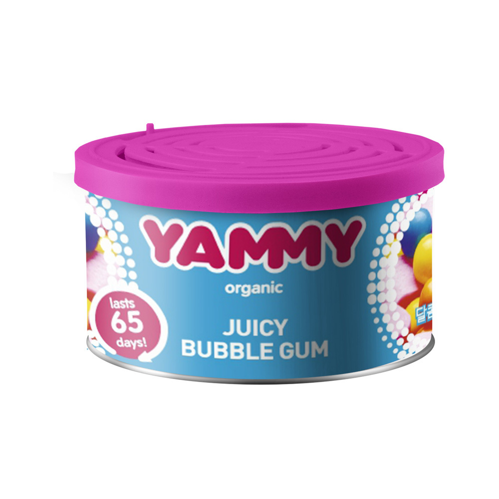 Ароматизатор с войлочным наполнителем YAMMY, Органик, баночка "Bubble gum" 42 гр.