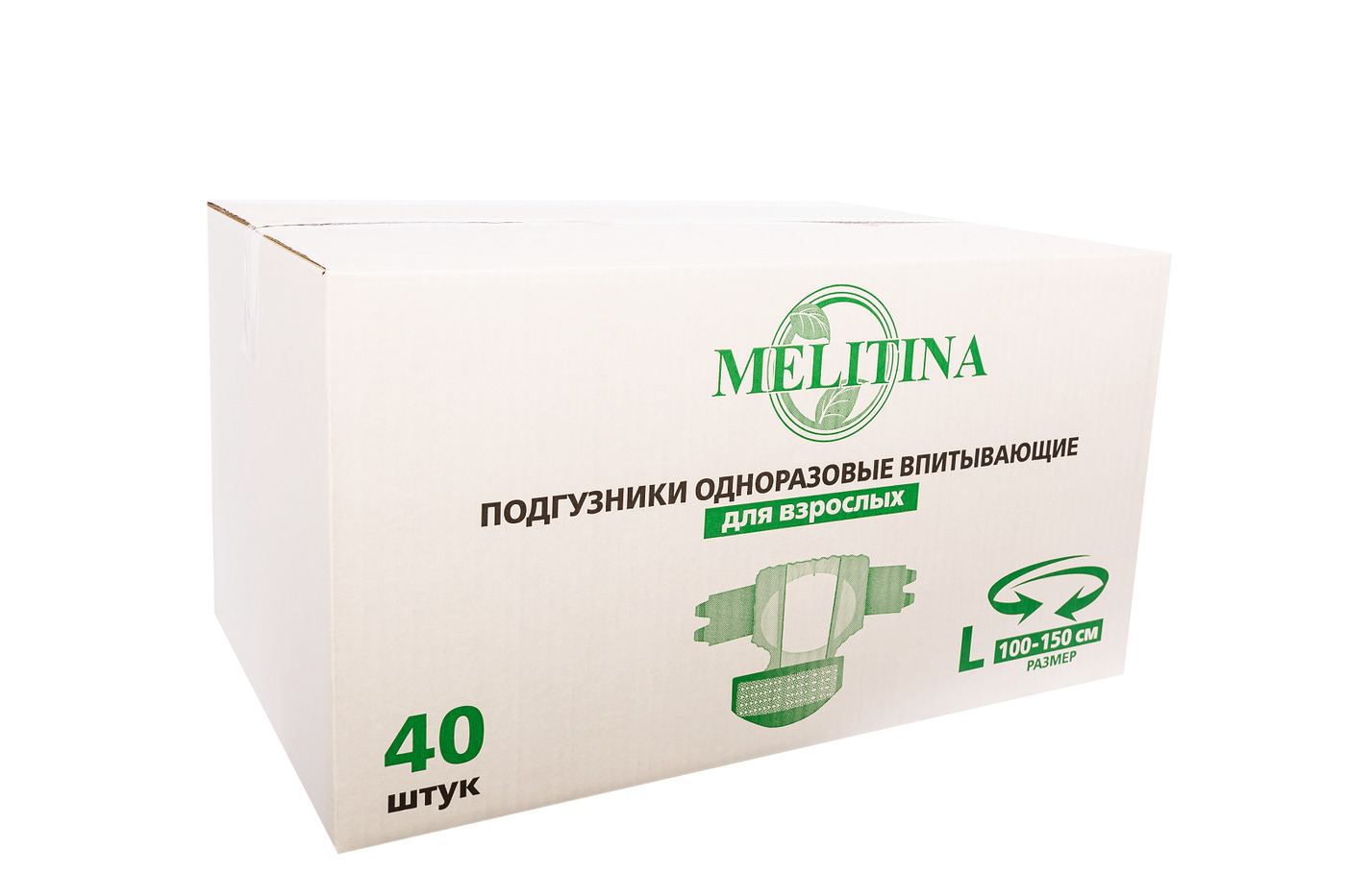 Подгузники для взрослых, Melitina, L, 40 шт — купить в интернет ...