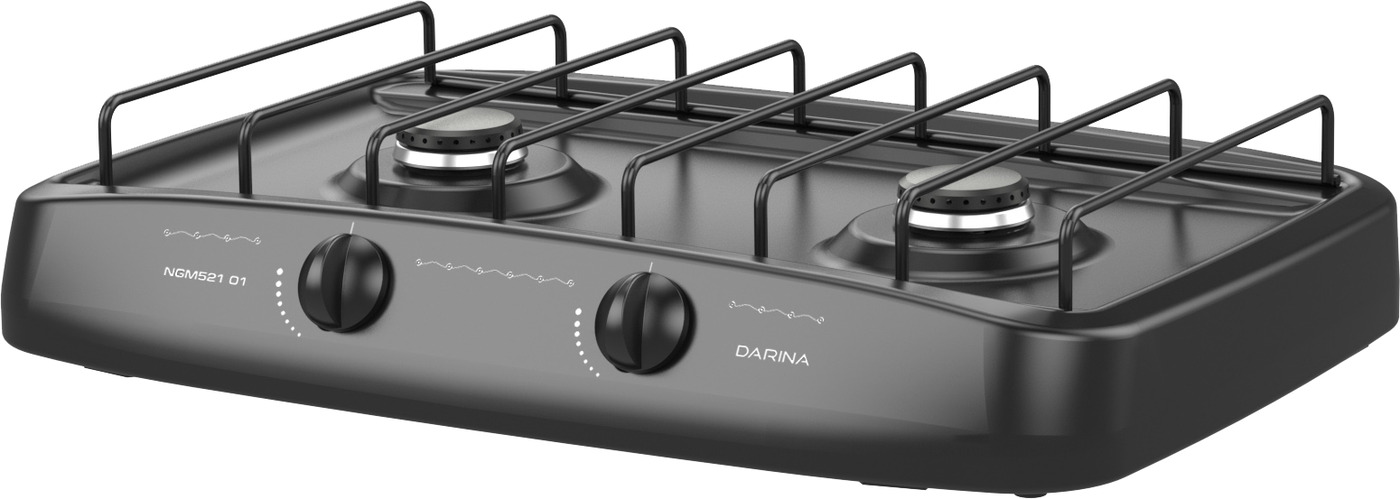 Газовая Настольная плита DARINA L NGM521 01 B черный (двухконфорочная ...