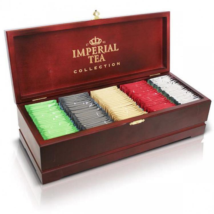 Императорский (Деревянная шкатулка) Ассорти чая байхового мелкого ...