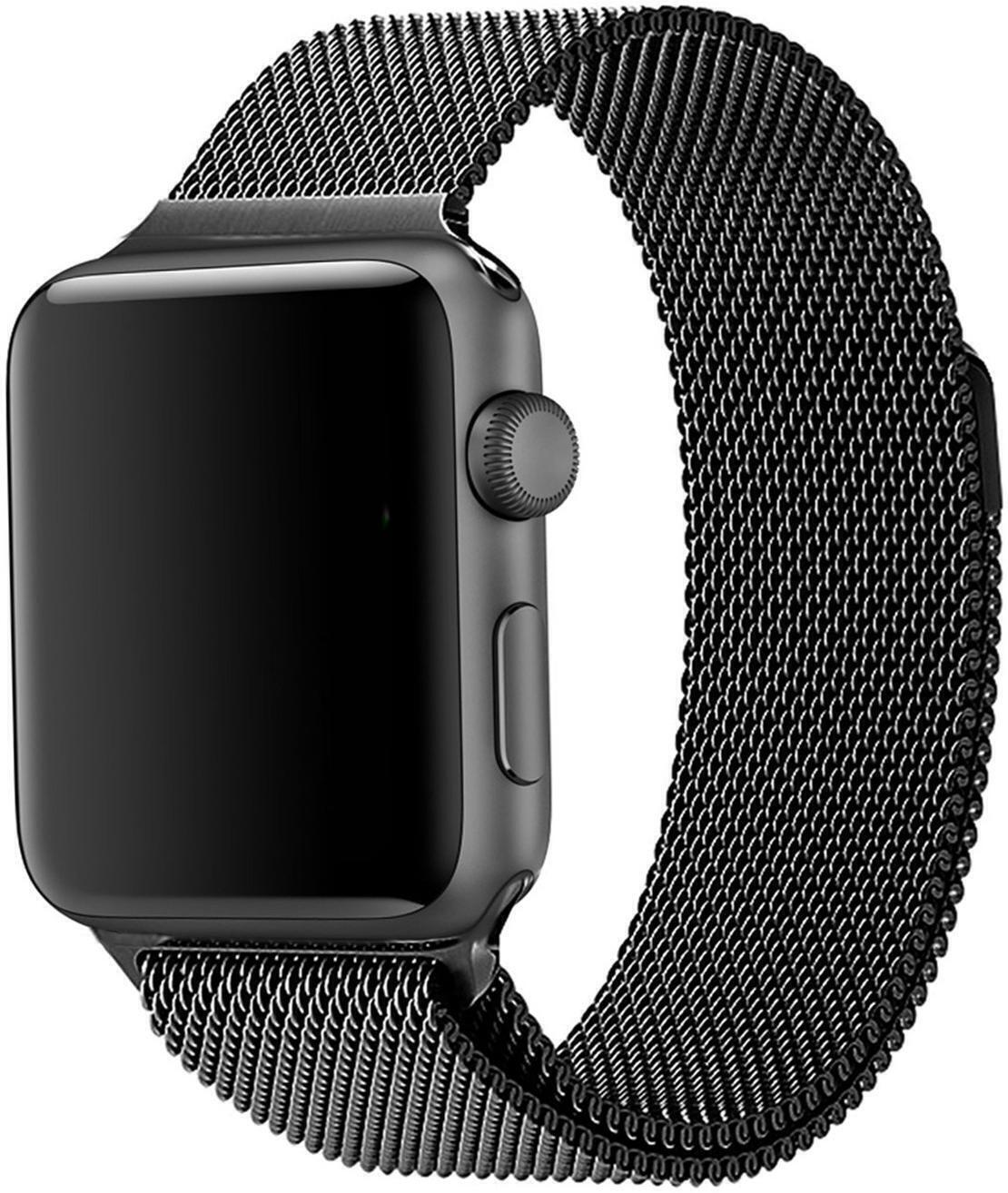 Ремешок для Apple Watch миланская петля 42-44-45-49 мм, черный ...