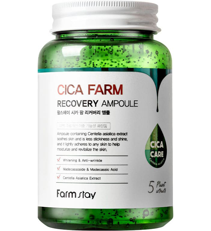 Ампульная сыворотка farmstay cica. Сыворотка с центеллой farmstay. Cica сыворотка. Cica farm recovery ampoule 250ml. Cica сыворотка.