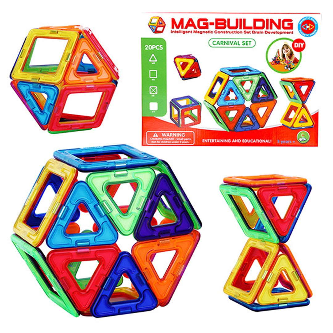 Магнитный конструктор Mag Building 20 деталей, Детский развивающий ...
