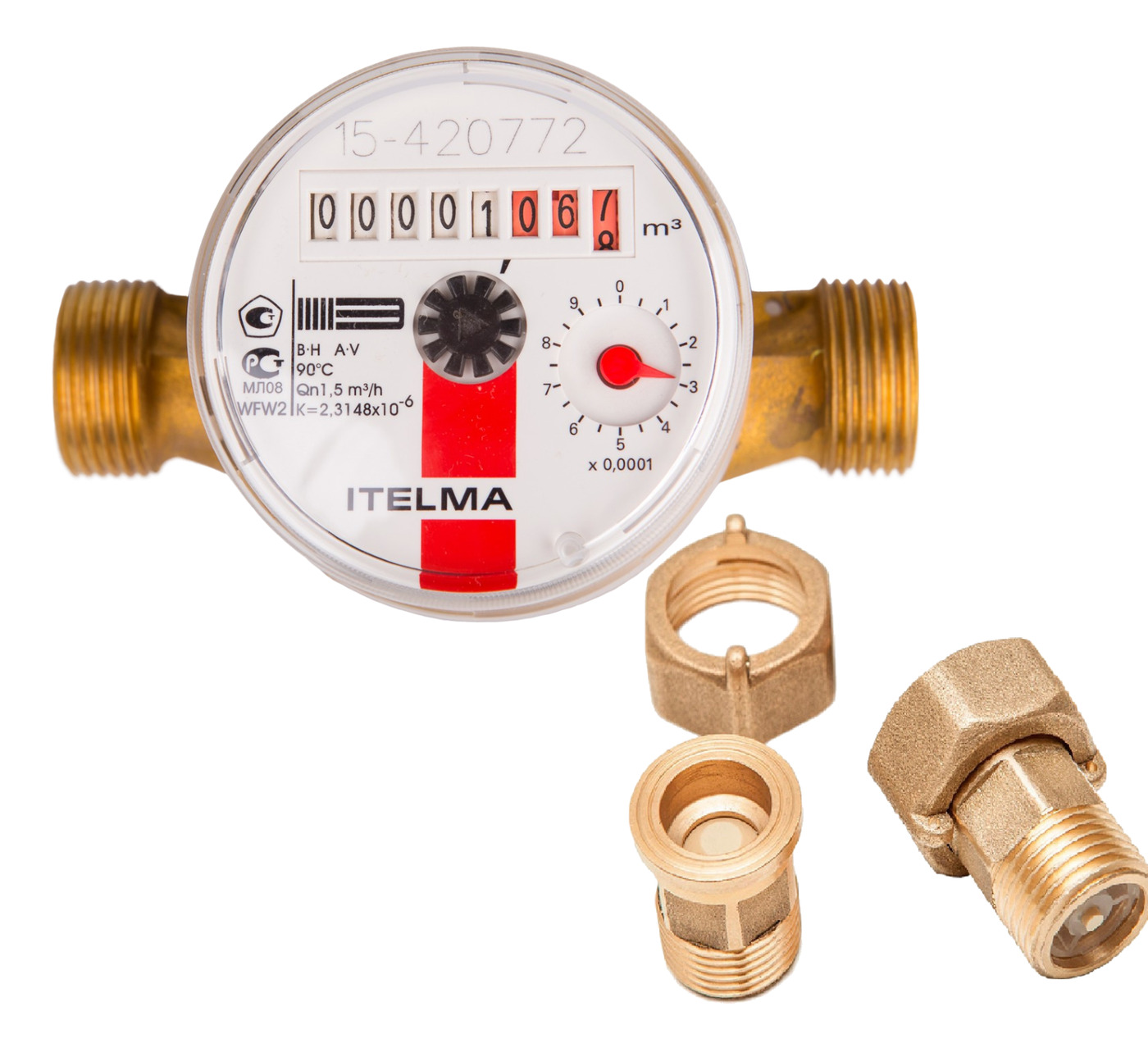 Характеристики Счетчик горячей воды Itelma WFW20.D110 с обратным ...