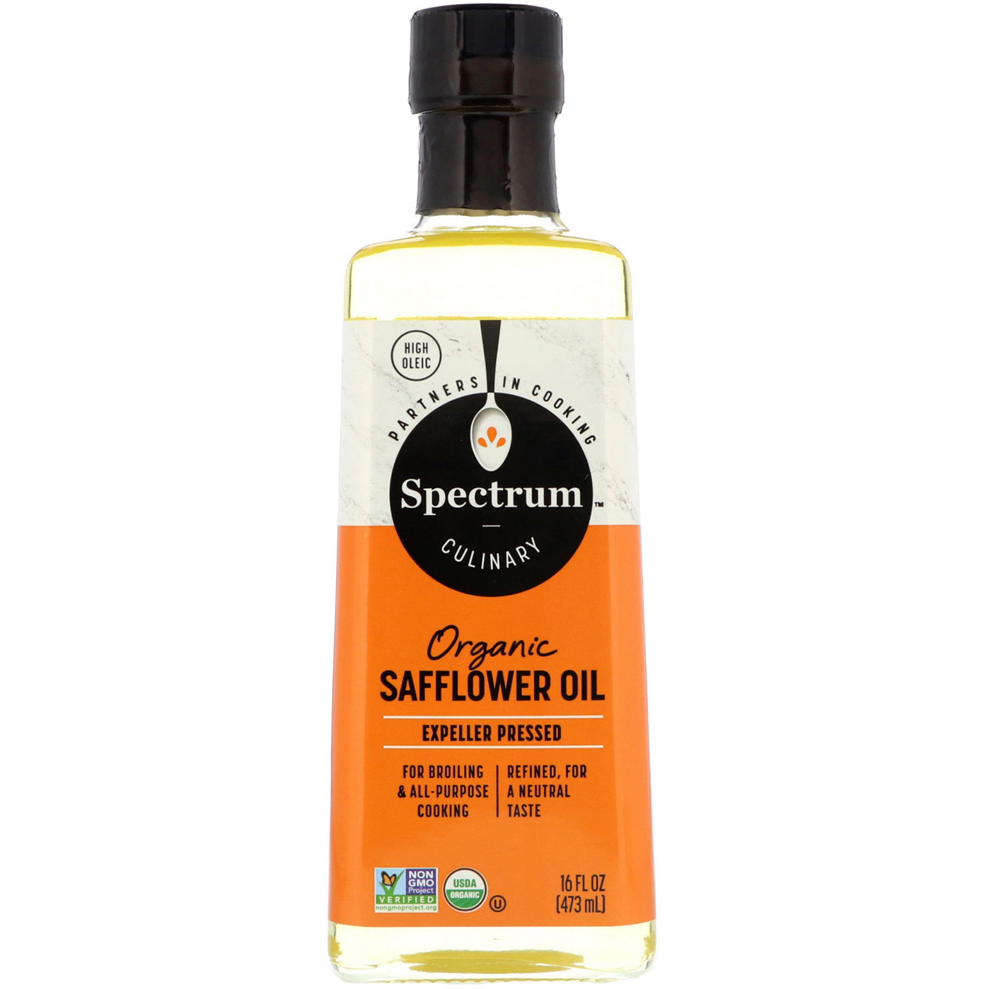 Spectrum Culinary, сафлоровое масло, высокая термостойкость, 473 мл ...