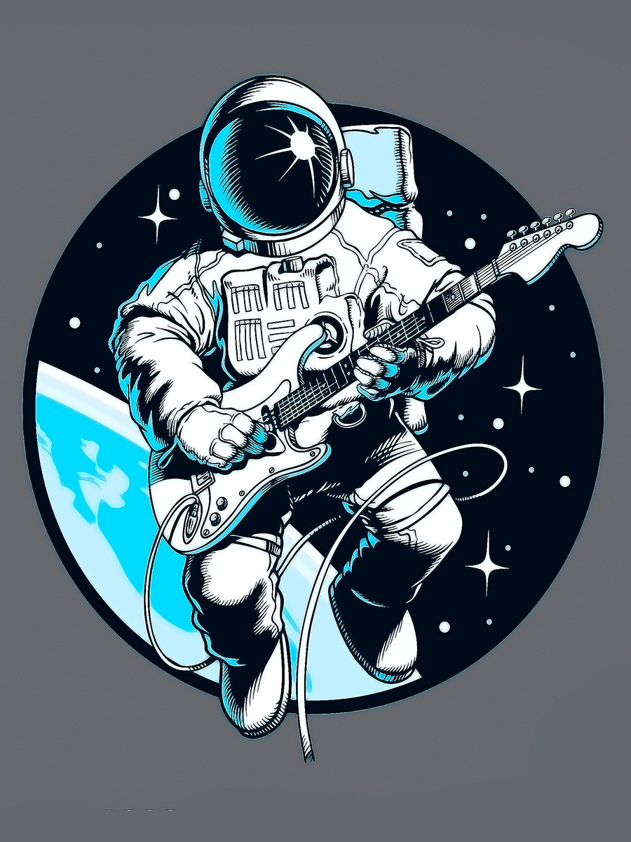 Космонавт с электрогитарой