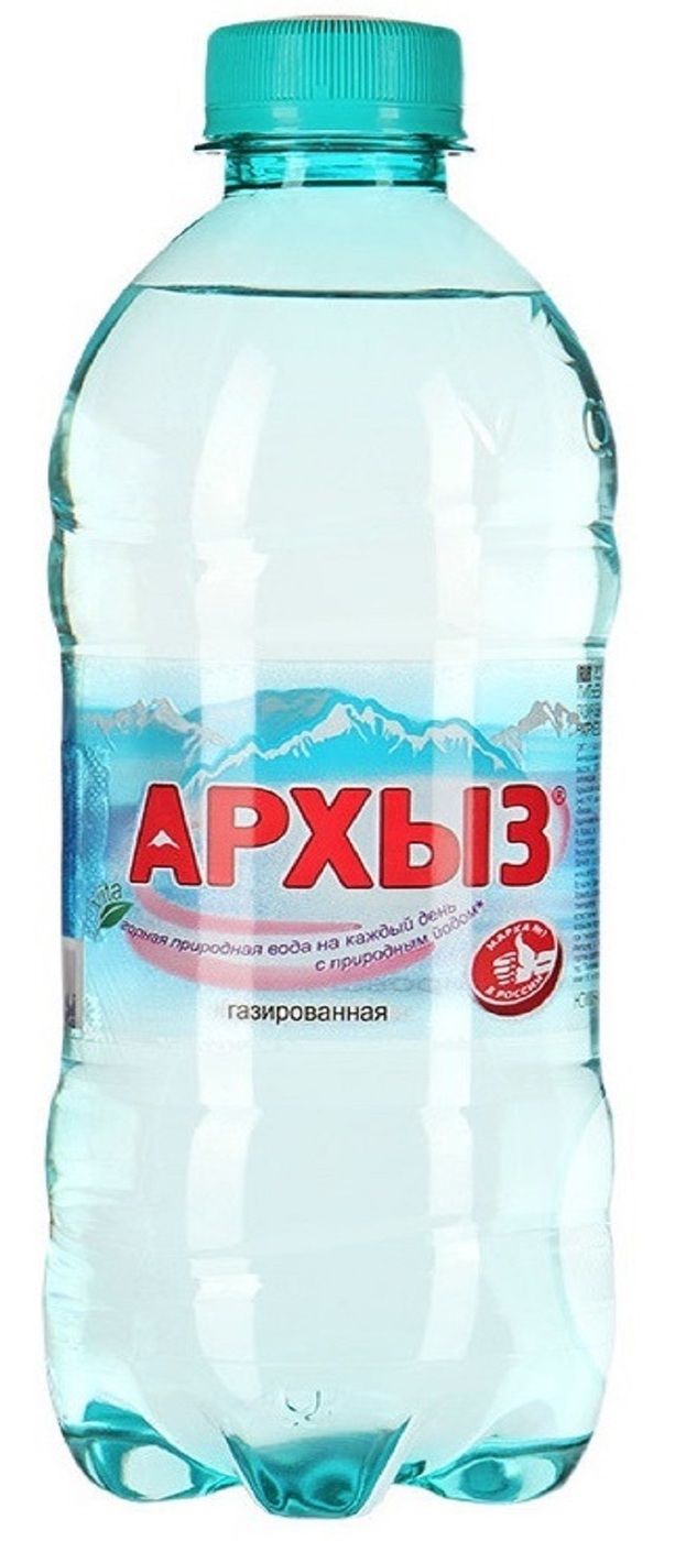 Архыз минеральная вода газированная, 3 шт по 0,5 л - купить с доставкой ...
