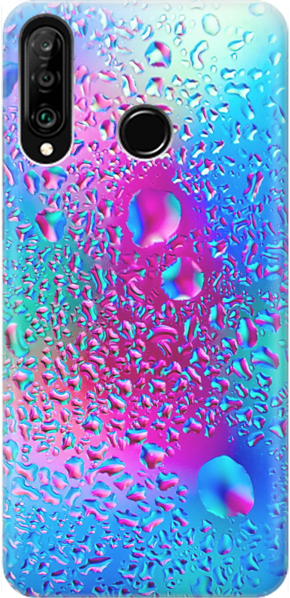 Силиконовый чехол Капли на стекле на Huawei P30 Lite / Honor 20 Lite ...