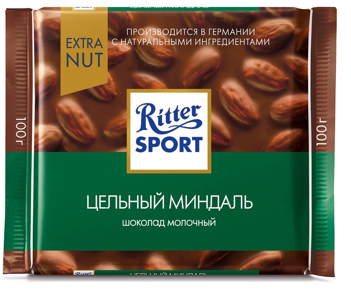 Характеристики Шоколад Риттер Спорт молочный с цельным миндалем, 100 г ...