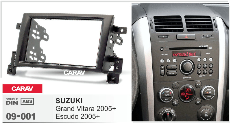 Suzuki Grand Vitara установка автомагнитолы 2DIN