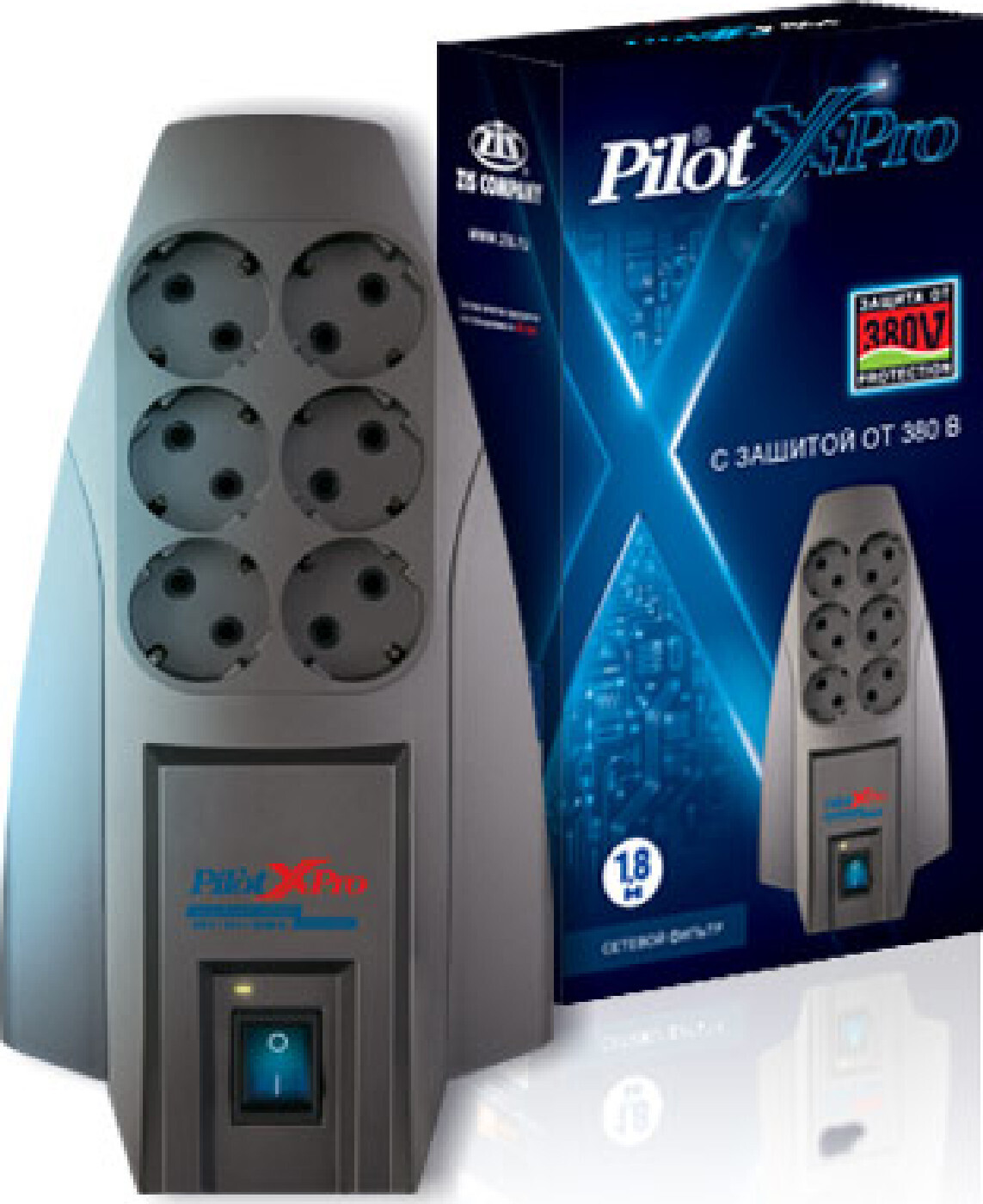 Сетевой фильтр Pilot 1151240, 6 розеток, 5 м - купить по выгодной цене ...