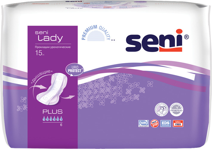 Прокладки урологические женские SENI LADY plus 15 шт.