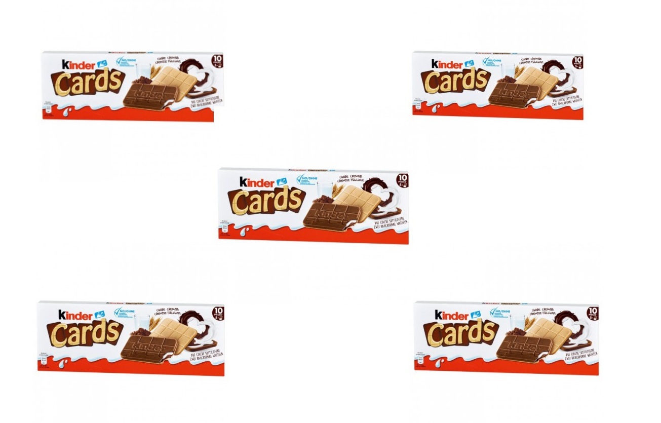 Kinder Cards Stuck Вафли 5 уп х 10 шт, 640г — купить в интернет ...