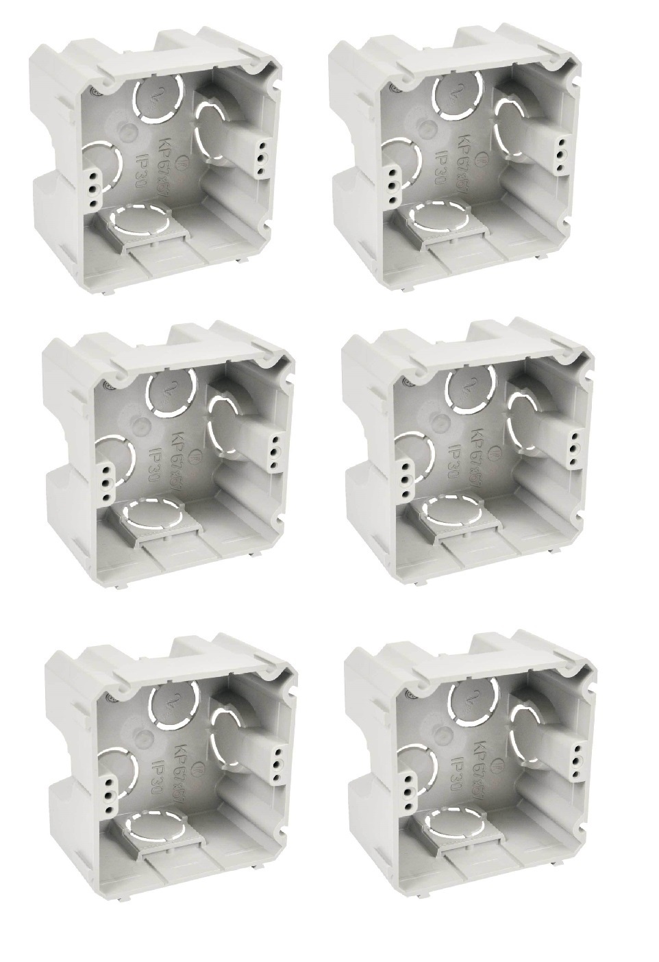 KOPOSКоробкаустановочнаядлятвердыхстенKP67X67(KA)71х71х42мм(комплектиз6шт)
