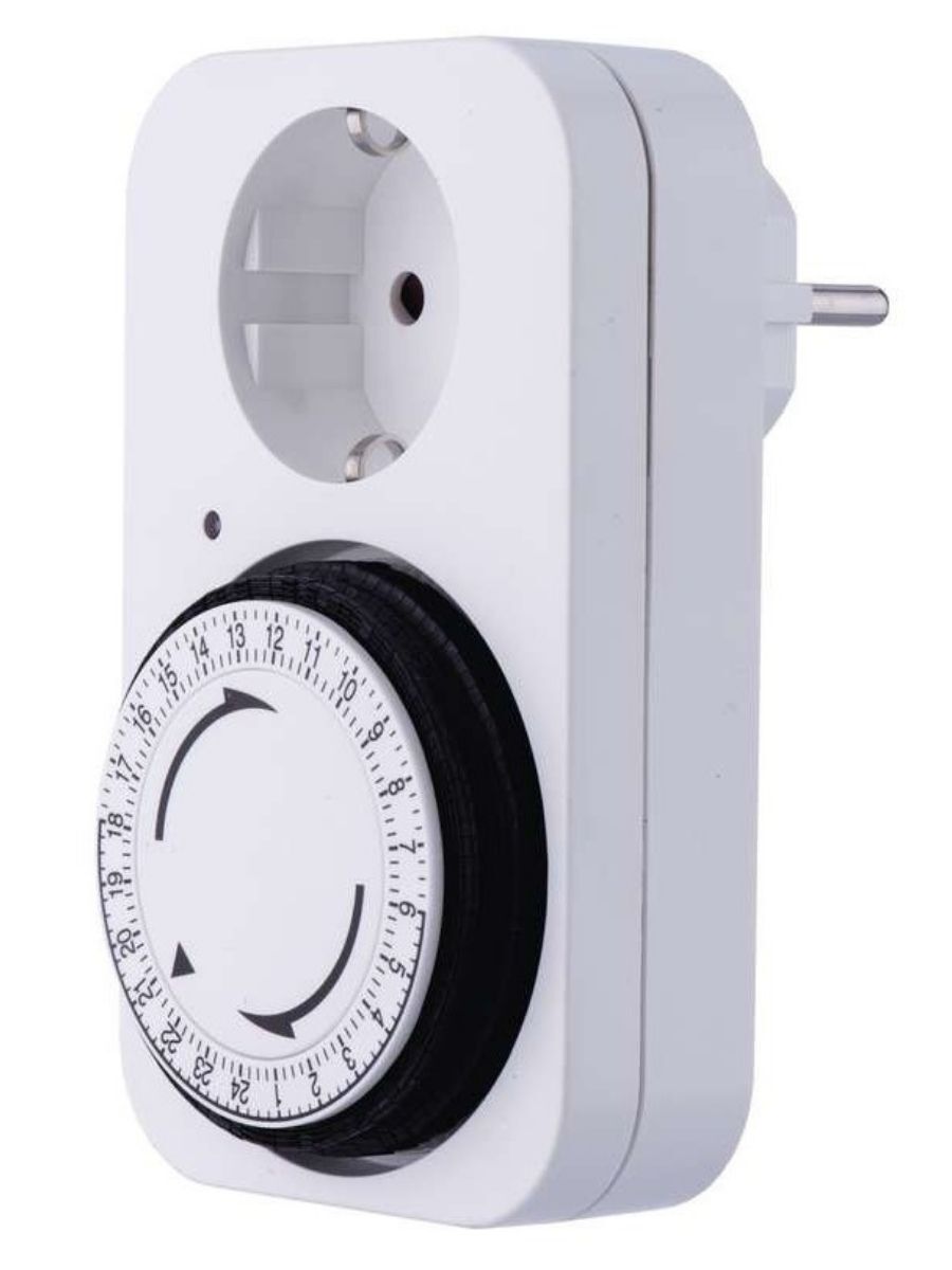Таймер механический суточный REV 3680Вт / белый / Розетка с таймером ...