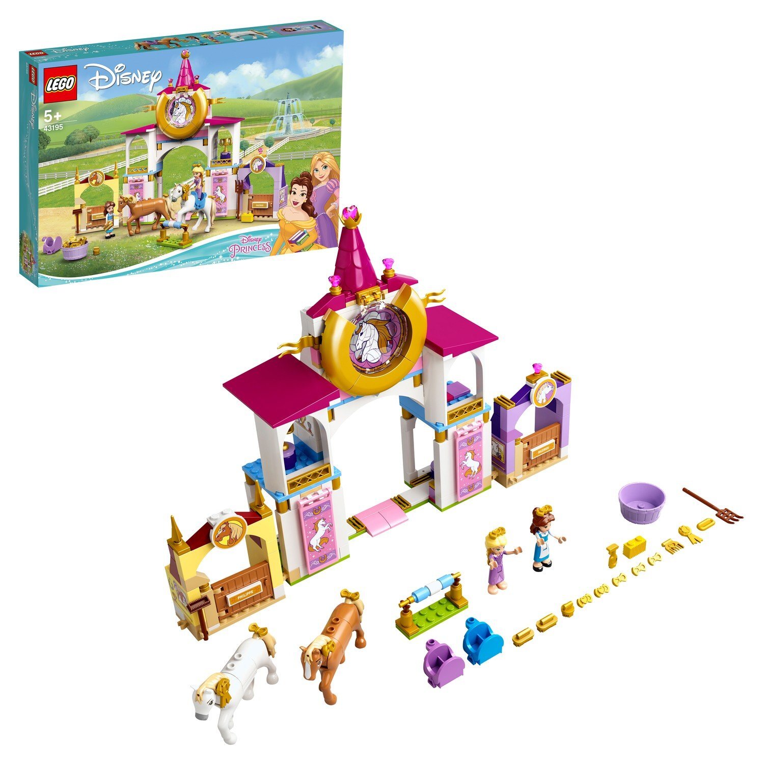 Конструктор LEGO Disney Princess 43195 Королевская конюшня Белль и  Рапунцель - купить с доставкой по выгодным ценам в интернет-магазине OZON  (686282544)