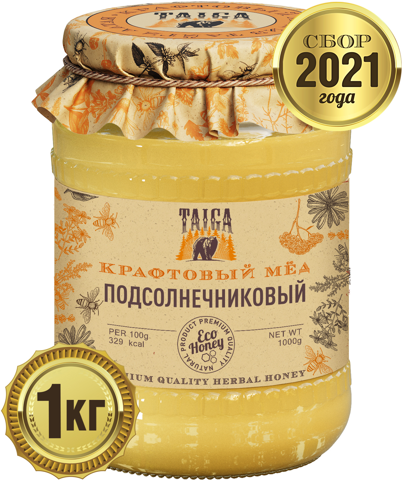 Характеристики Мед натуральный, Подсолнечниковый мед, Мед из Тайги ...