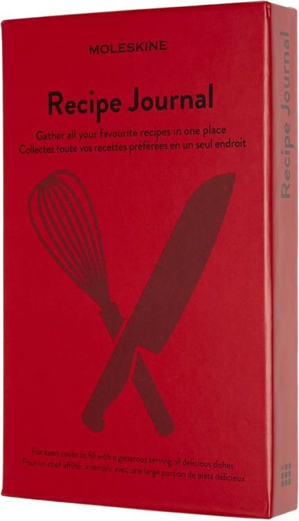 БлокнотбезразметкиMoleskinePASSIONRecipePASRECPLarge,клеевой,400л,красный