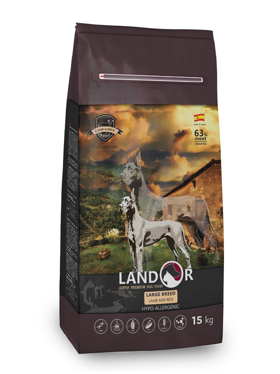 Landor корм для собак. Корм для взрослых собак Landor. Сухой корм Landor 15. Сухой корм для собак Landor ягненок, с рисом 15 кг (для крупных пород). Корм для собак Ландор для крупных пород.