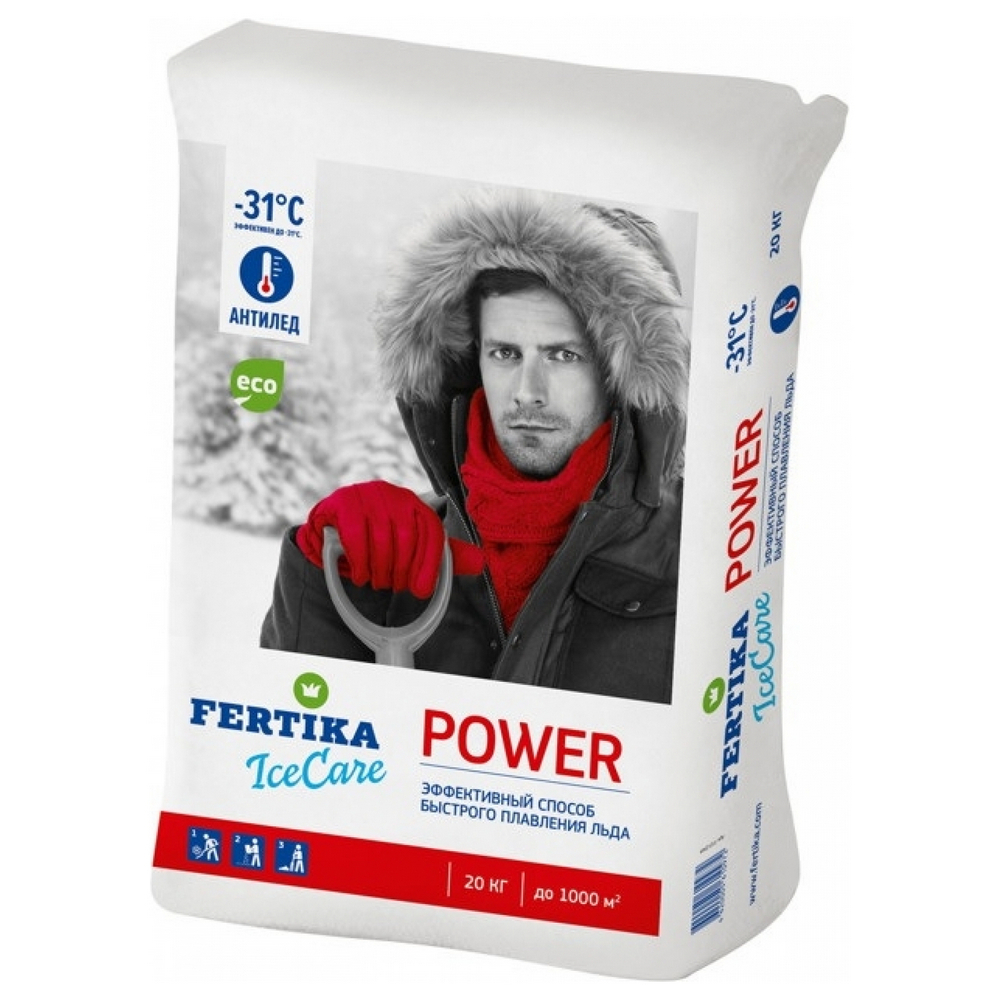 Противогололедный реагент Fertika / Фертика IceCare POWER, 20 кг