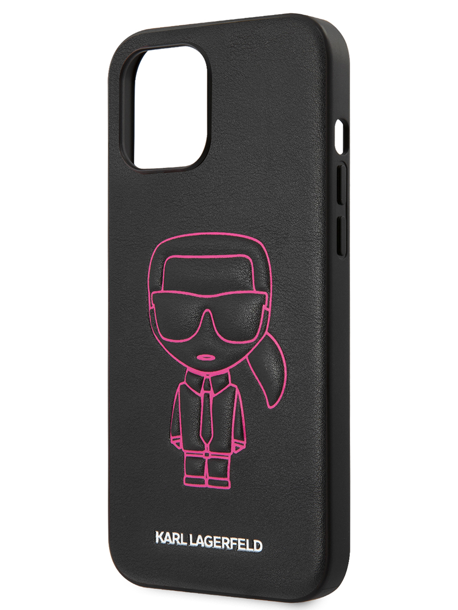 Чехол Karl Lagerfeld для iPhone 12 Pro Max (6.7) PU Ikonik outlines Metal  logo Hard Black/Pink - купить с доставкой по выгодным ценам в  интернет-магазине OZON (208834813)