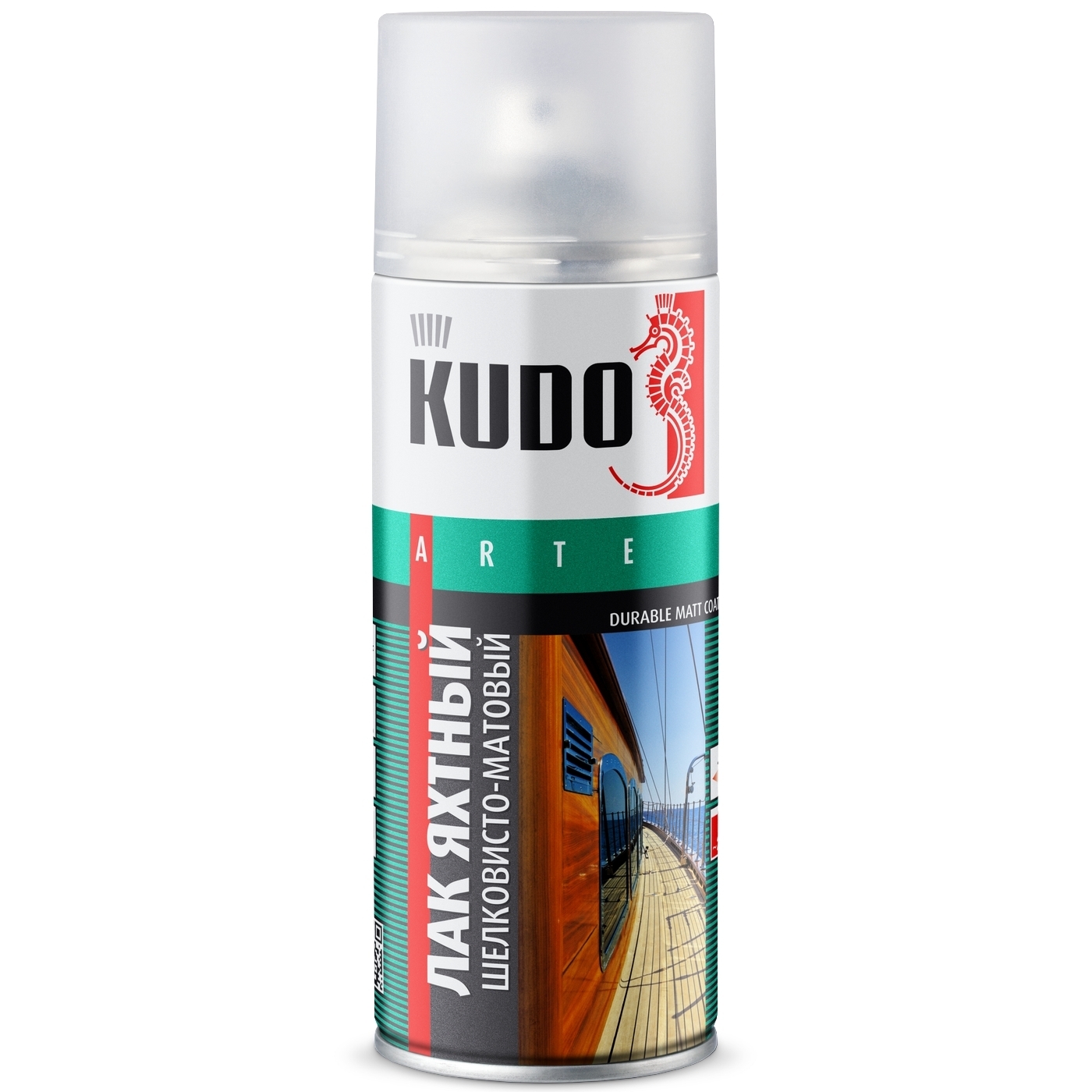Характеристики Лак яхтный KUDO, шелковисто-матовый, аэрозоль, 520мл .