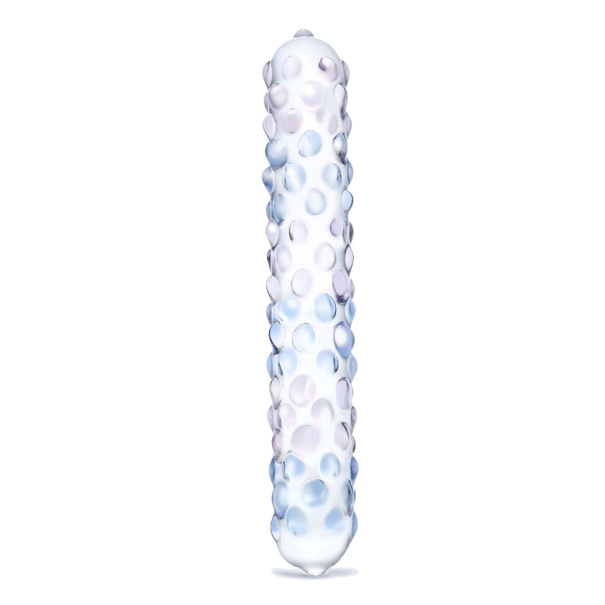 Изогнутый фаллос Glas Red Head Double Dildo, бесцветный, до 22 см GLAS-22 - Glas - Анальные стимуляторы - Купить