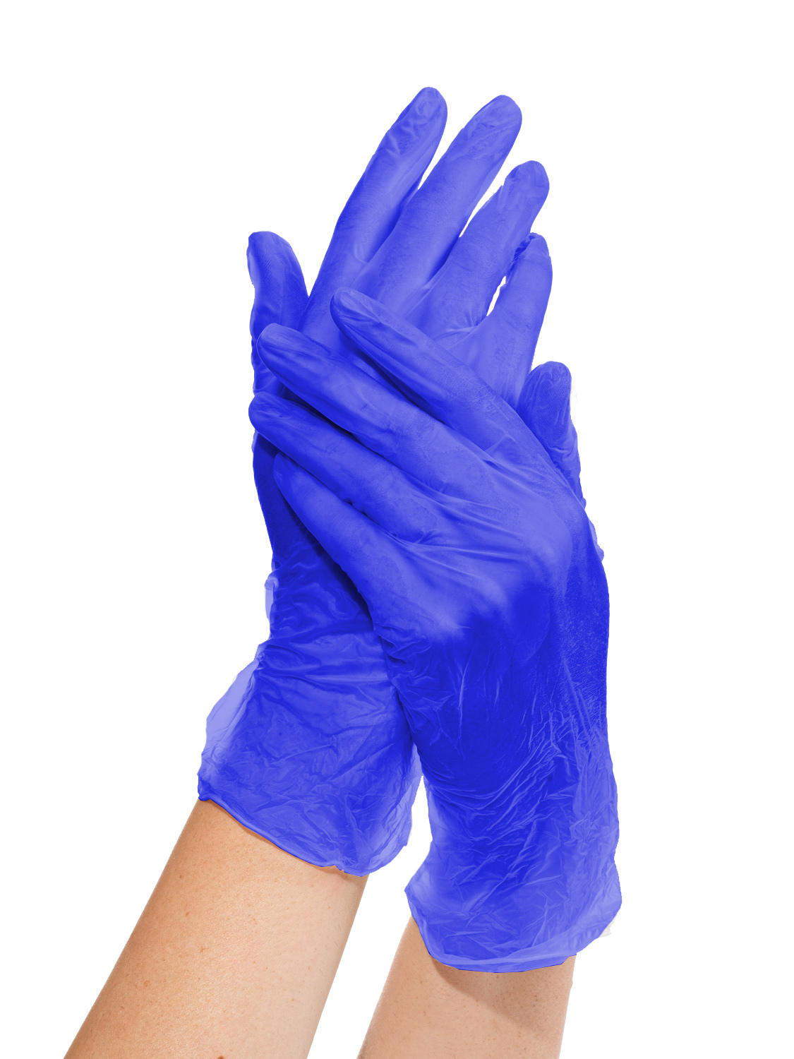 синие перчатки фото