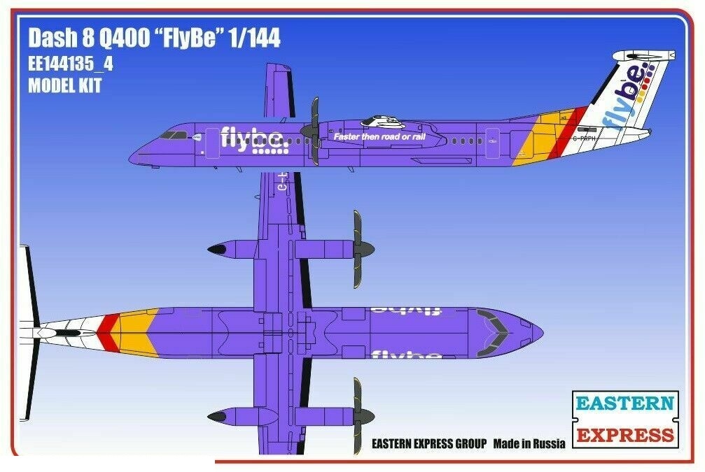 Сборная модель Восточный Экспресс ЕЕ144135_4 Dash 8 Q400 FlyBe Масштаб 1/144