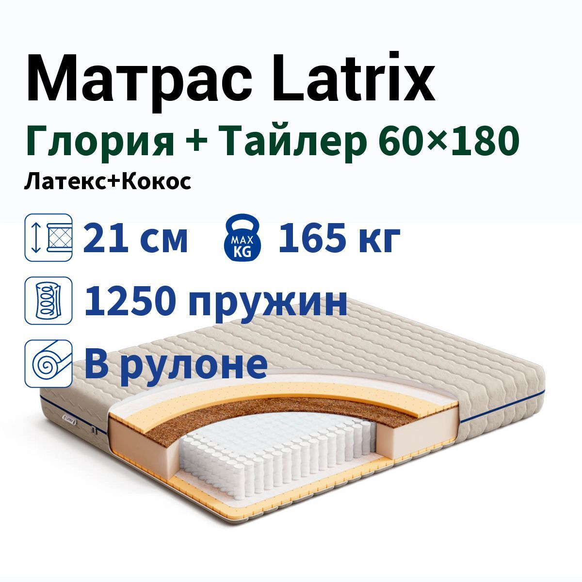 матрас latrix глория-бали