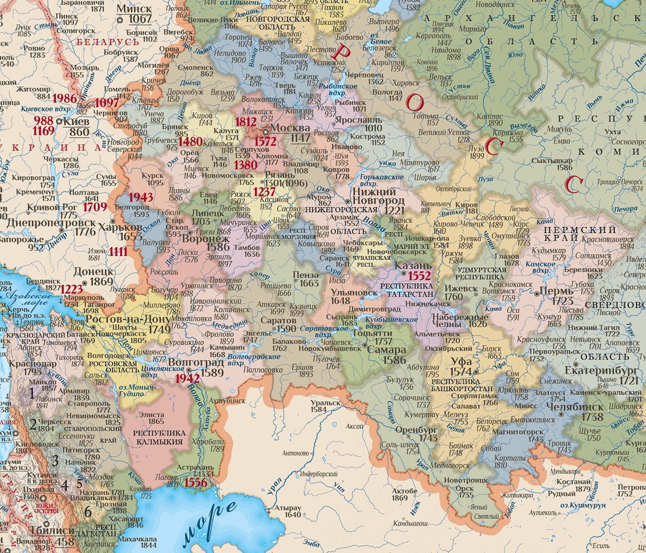 Историческая карта россии от рюрика до путина