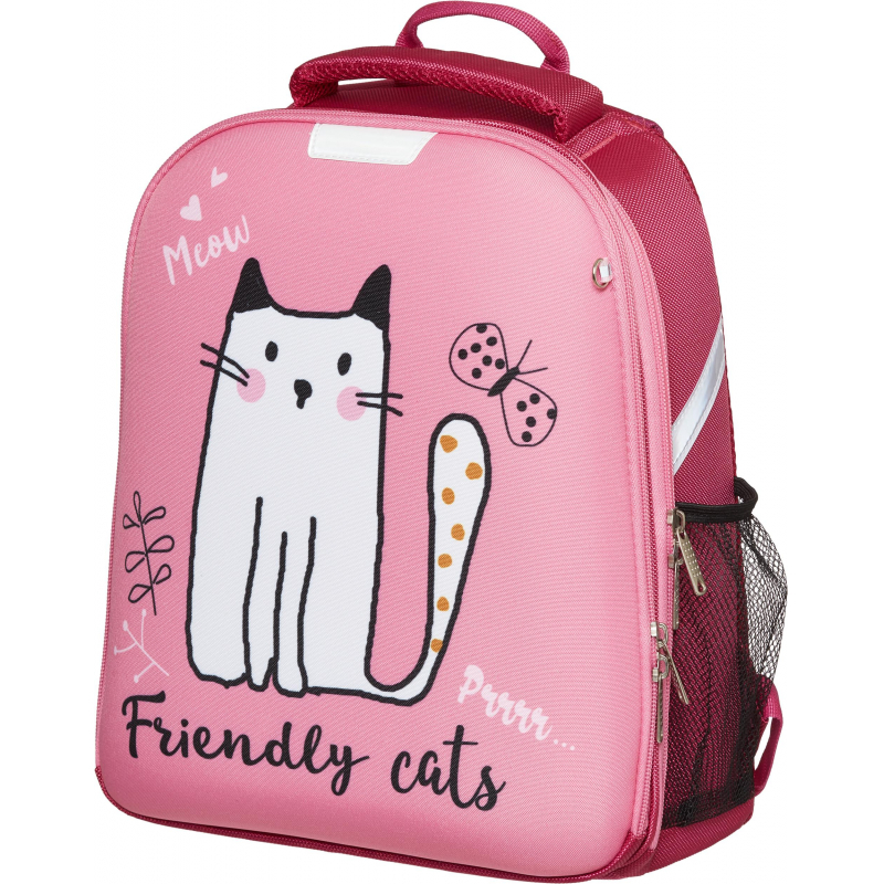 Ранец №1School Light Friendly cats, 2 отд., 700гр