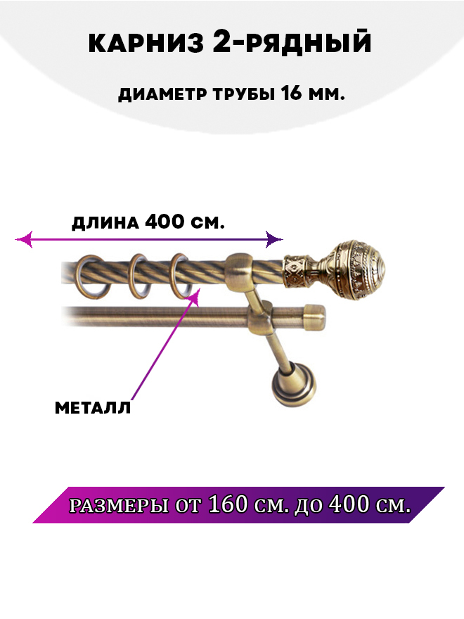 Винтажный карниз для штор