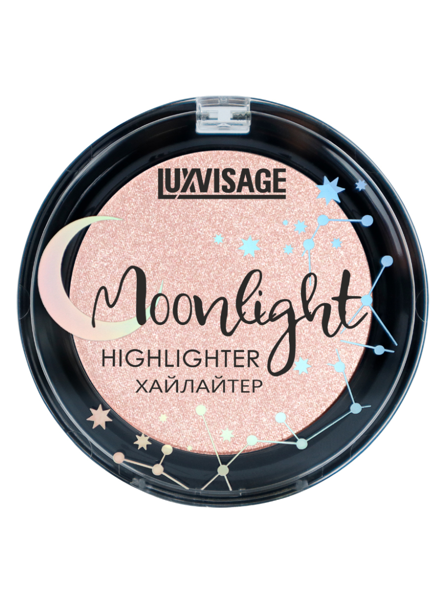 LUXVISAGE Хайлайтер компактный Moonlight с эффектом естественного сияния тон 01 Rose Glow 