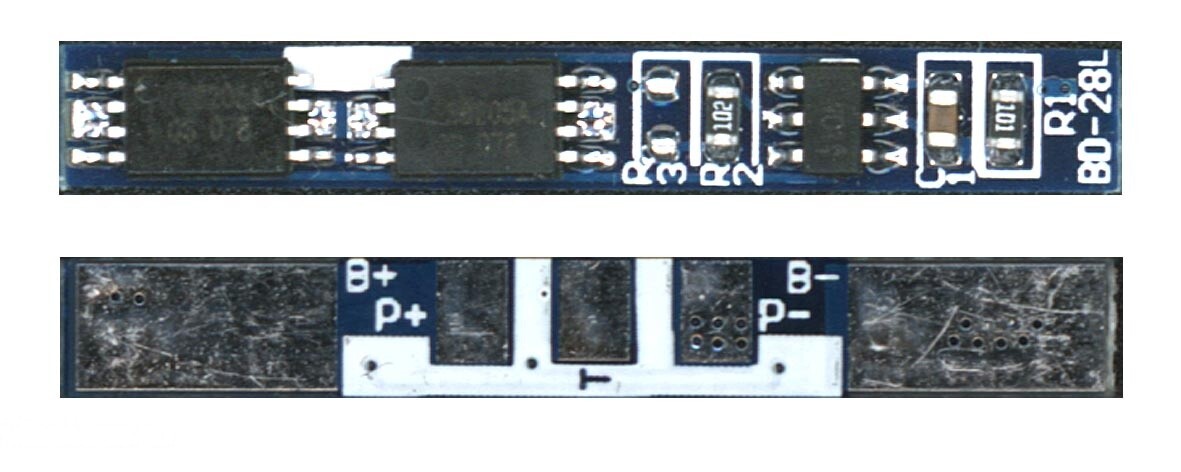 Контроллерзаряда-разряда(PCM)дляLi-Pol,Li-Ionбатареи3,7В28x4mm3pin