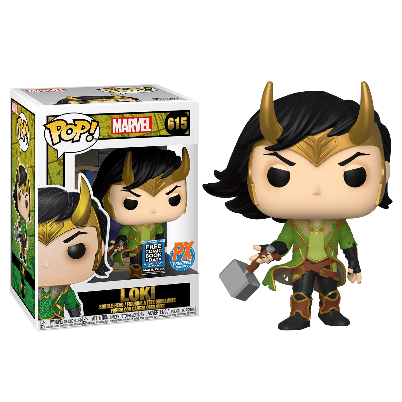 Локи блоки. Funko Pop Loki 2021. Фигурки по сериалу Локи. Локи с Мьельниром. Loki holding Mjolnir со стикером free Comic book Day 2020.