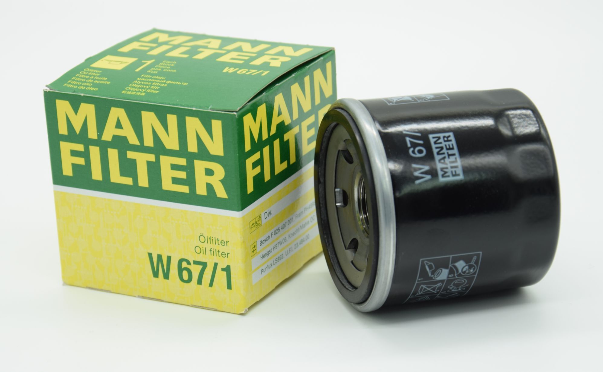 Фильтр масляный MANN FILTER W671 - купить по выгодным ценам в  интернет-магазине OZON (245774642)