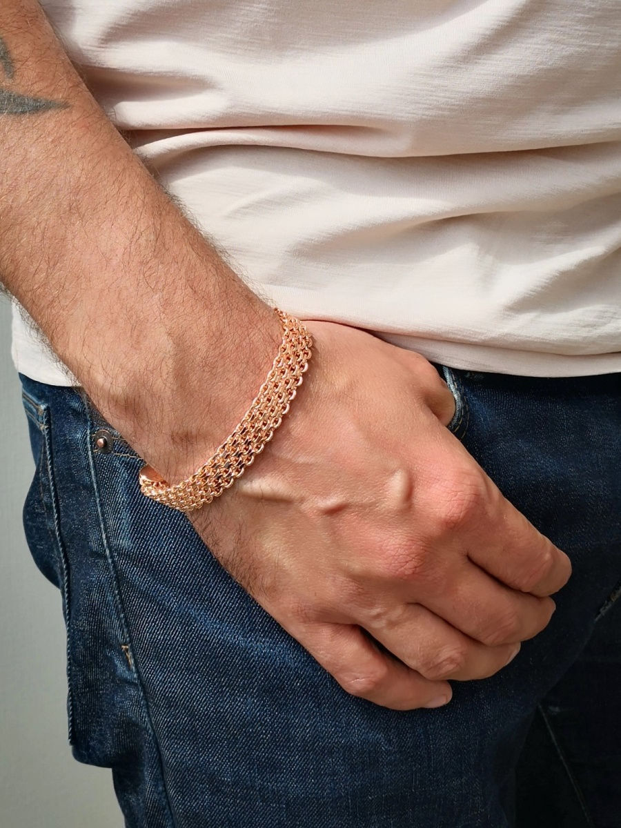 Фото мужских браслетов из золота на руку