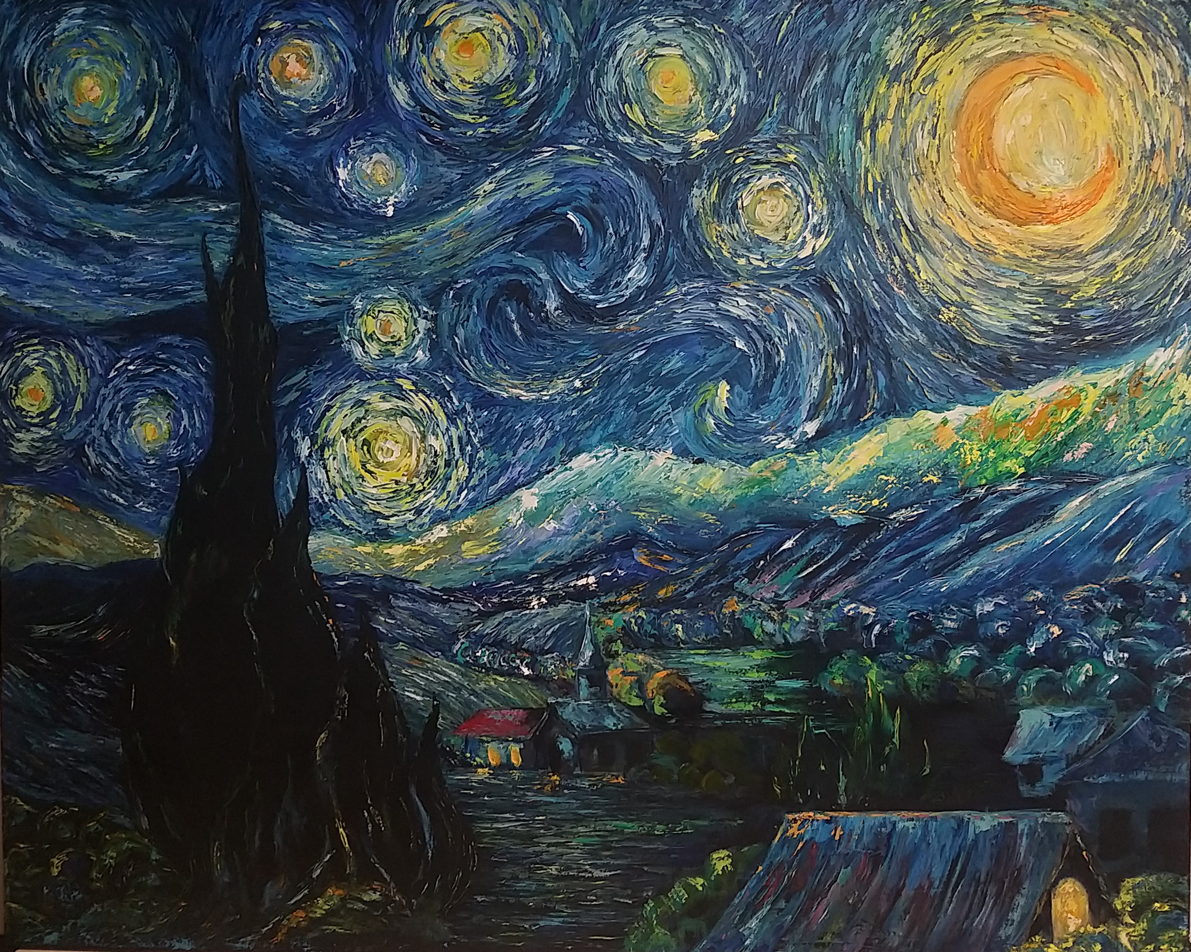 Картина звездная ночь ван