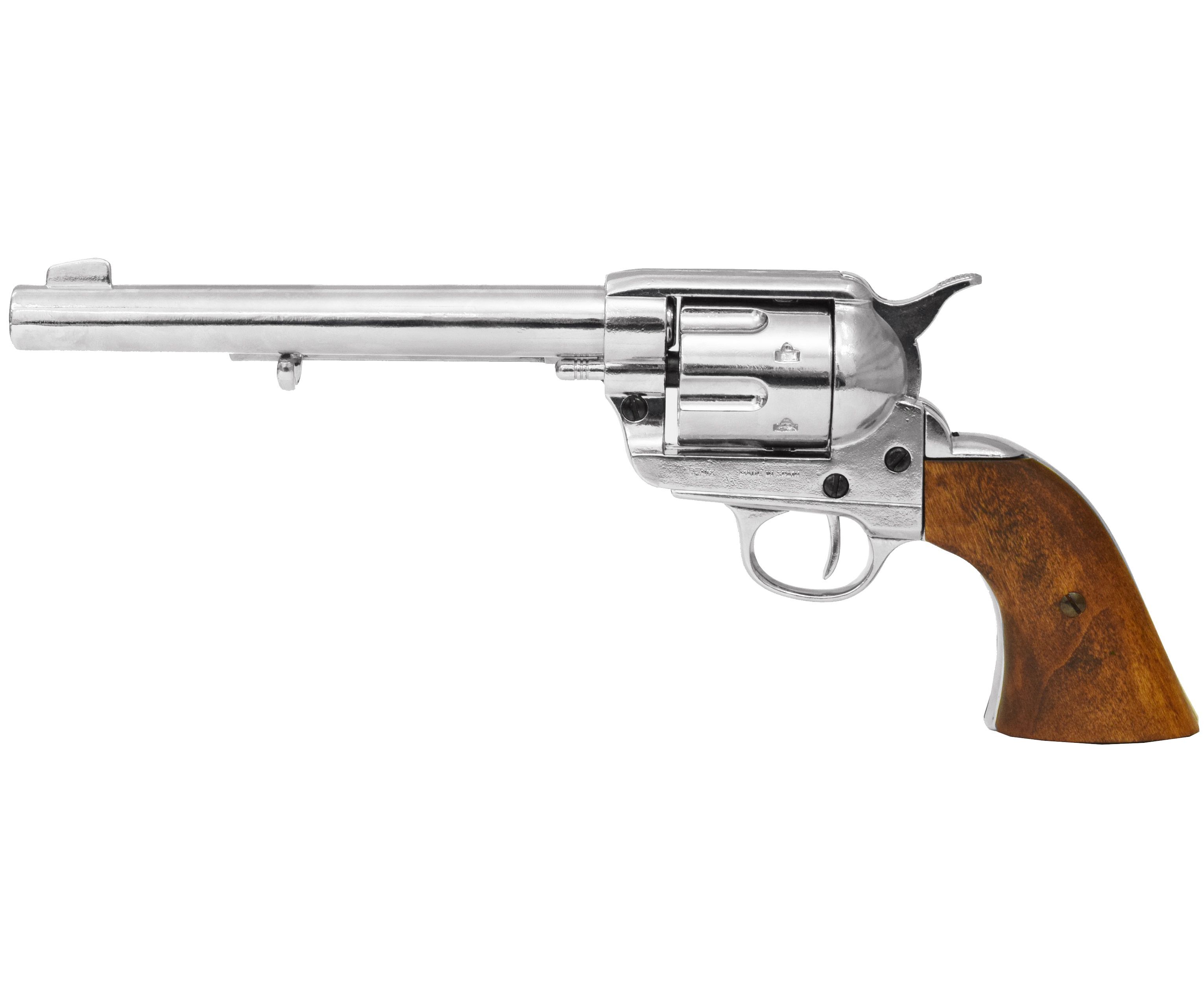 Макет револьвера Denix Colt Peacemaker .45 (D7/1-1191NQ, 7.5 дюймов, 1873 г, дерево, никель)