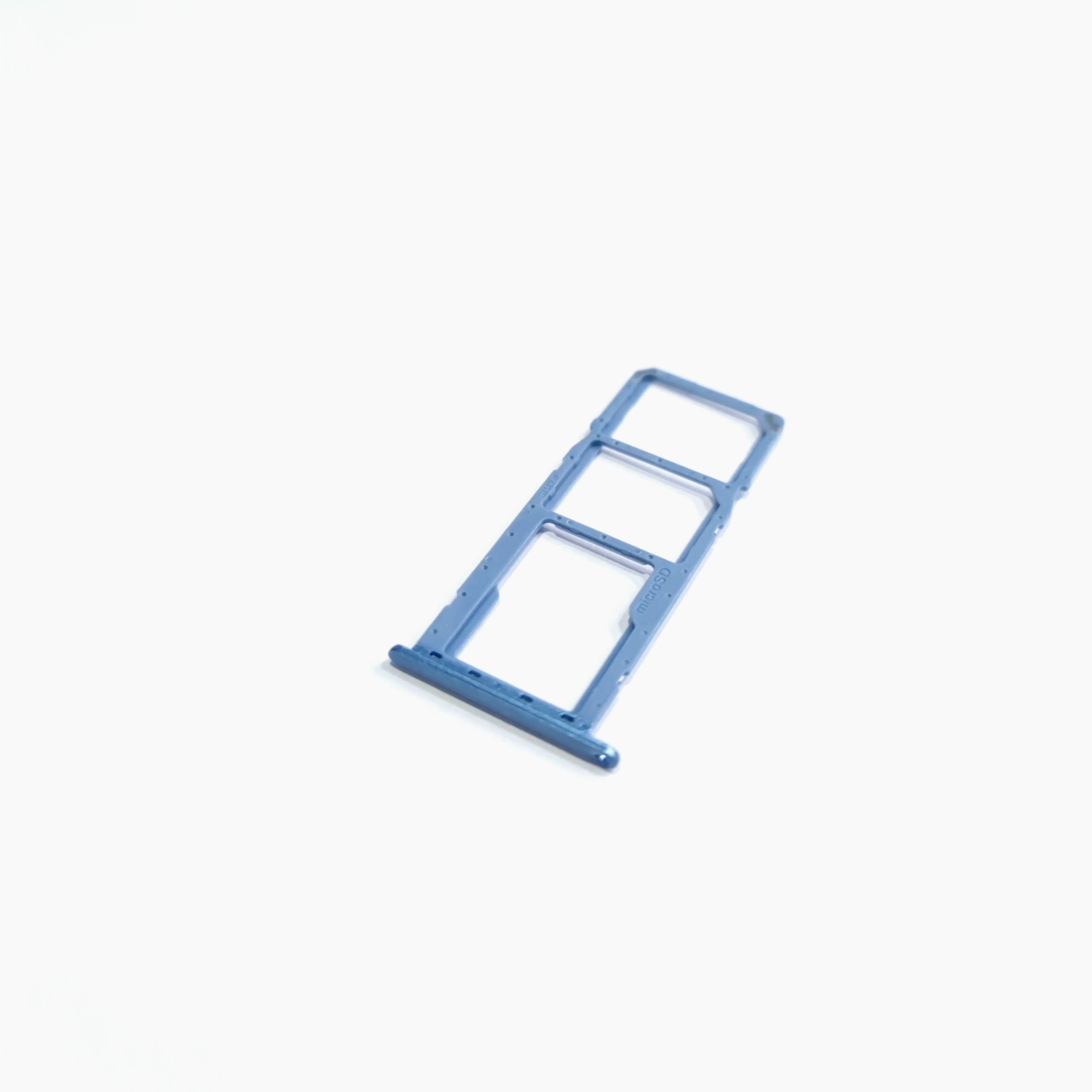 Sim лоток держатель Samsung Galaxy A02s, A025F, синий, на 2 сим-карты