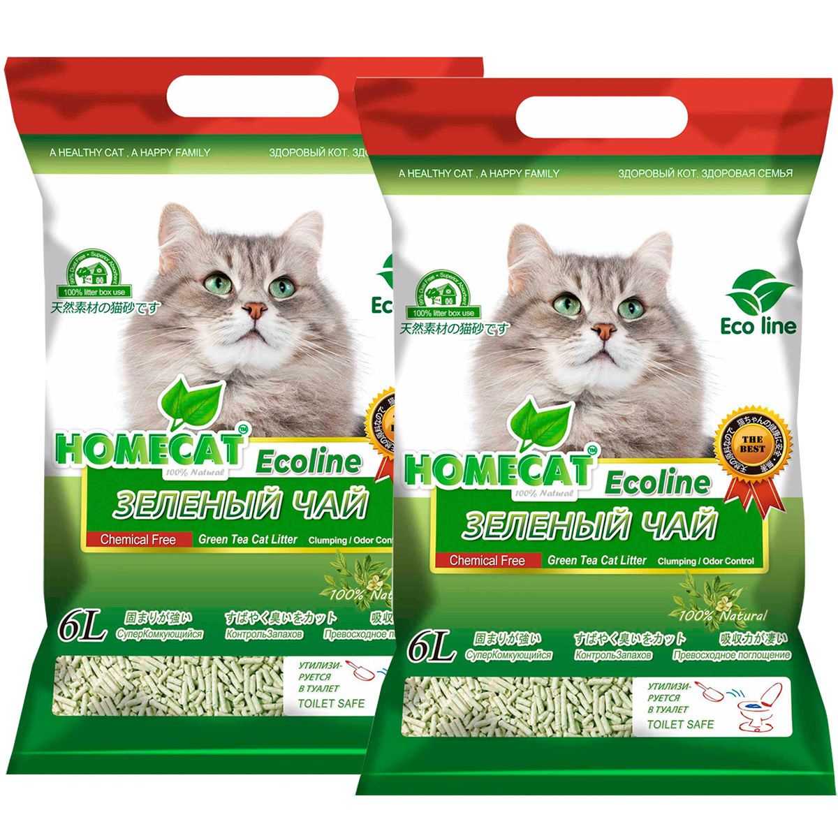 Homecat Наполнитель Зеленый Чай Купить