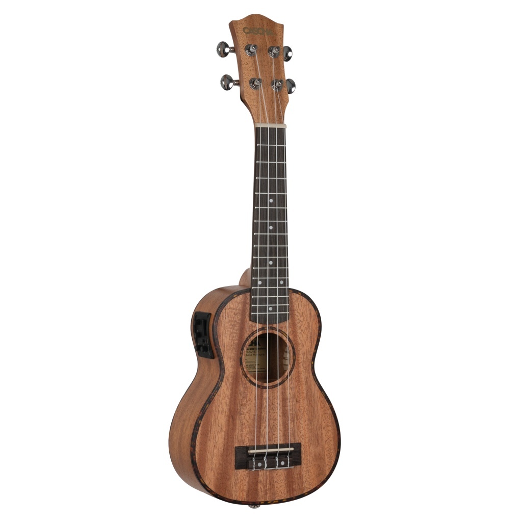 HH-2026E Mahogany Series Укулеле сопрано со звукоснимателем, с чехлом, цвет натуральный, Cascha