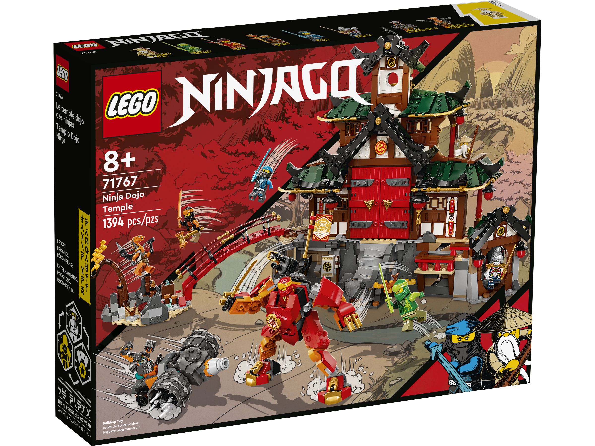 лего NINJAGO серия, LEGO 71767 Храм-додзё ниндзя, lego конструктор для  мальчика, лего для девочек