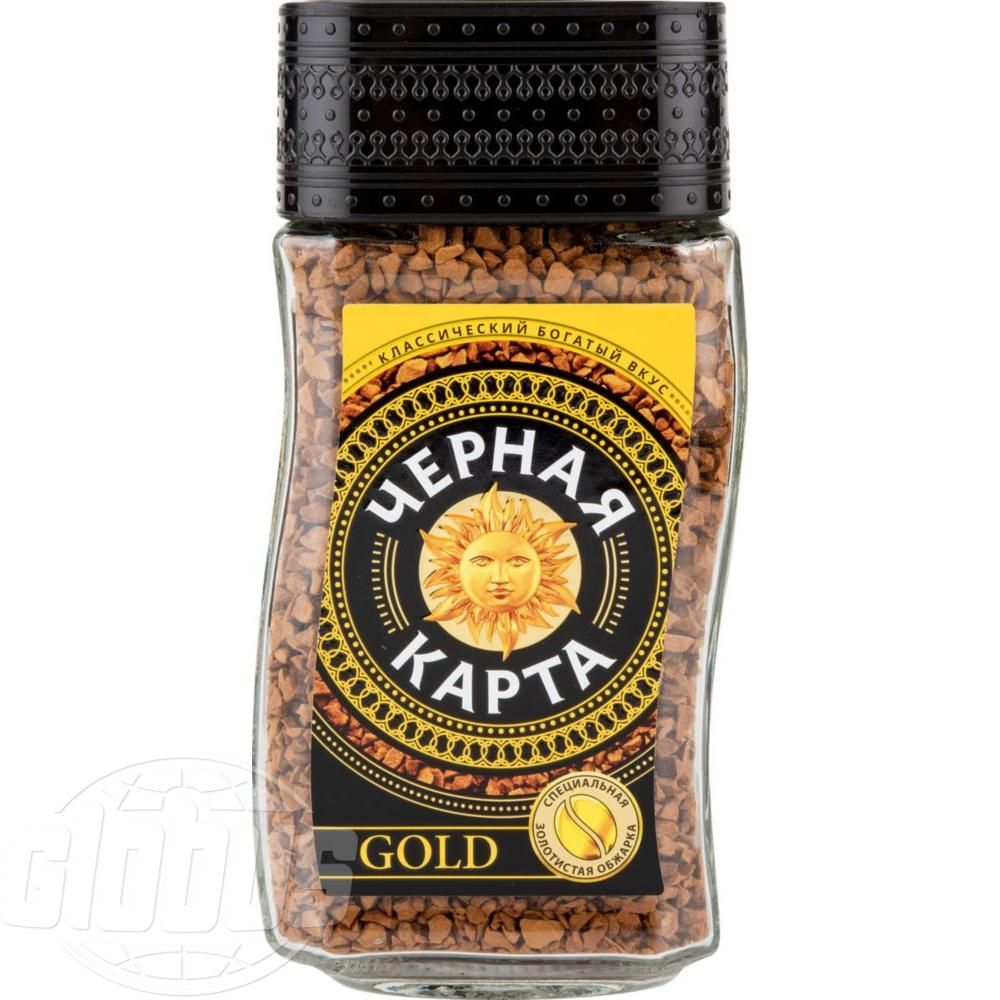 Кофе растворимый черная карта gold 95г