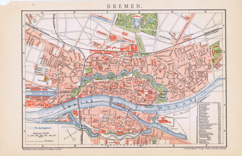 Карта бремена германия