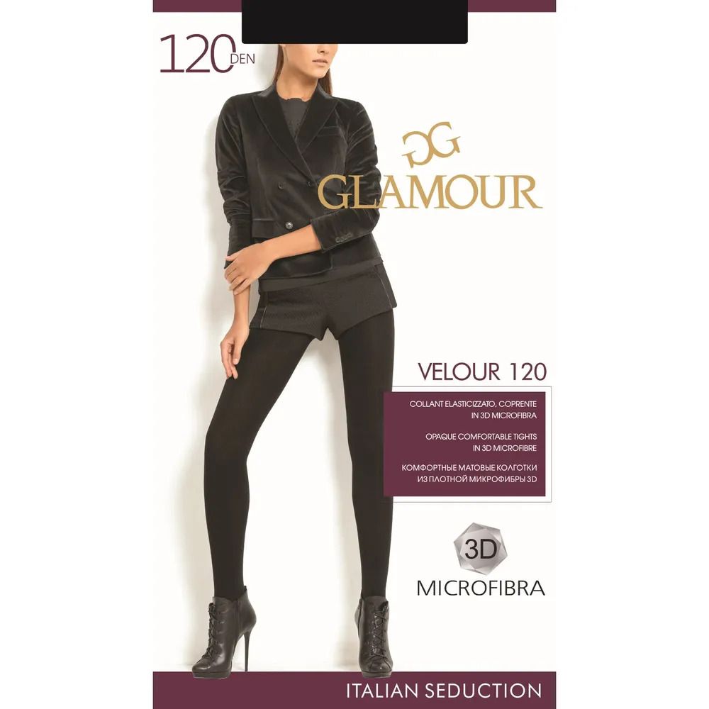 Колготки Glamour Velour 120, 120 ден, 1 шт